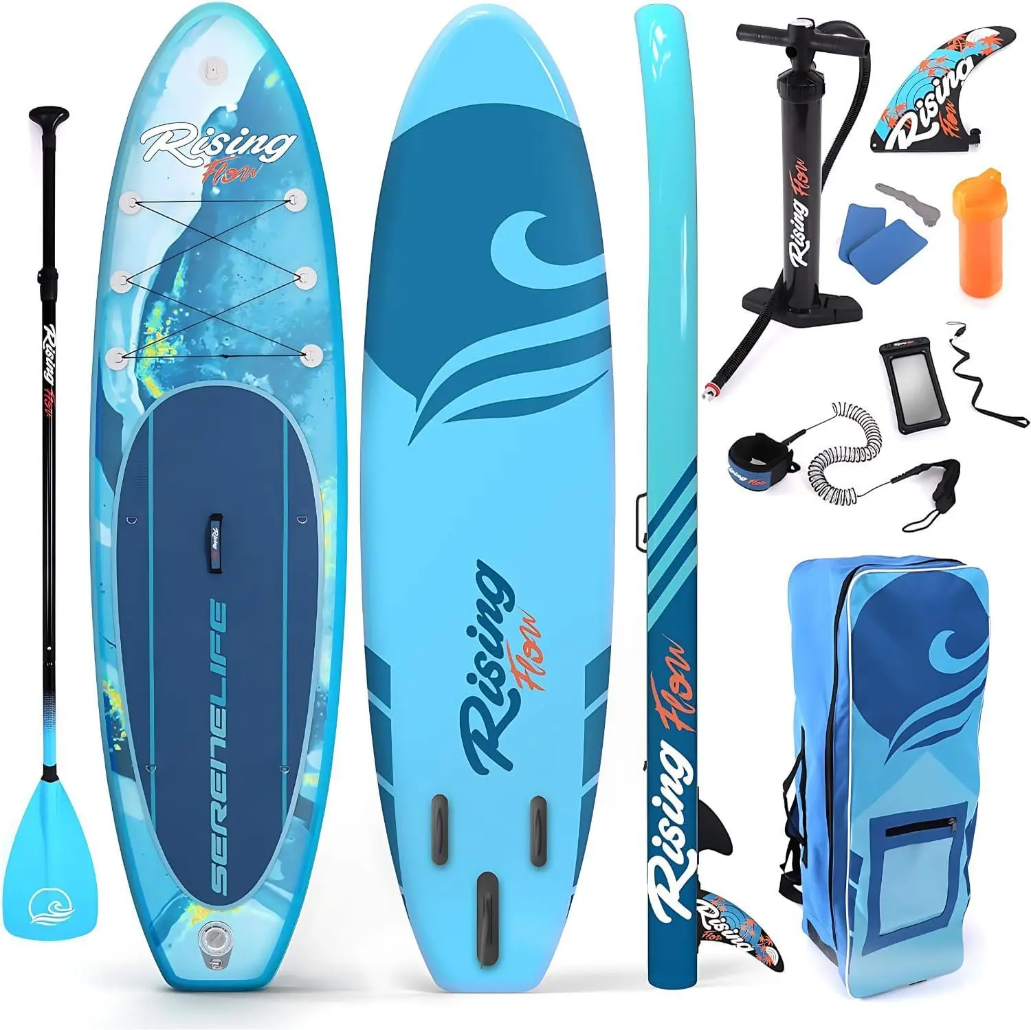 Inflatable Stand up Paddle Board - Non-Slip SUP with Paddle, Pump, Leash, and Complete Accessories - Enjoyable Water