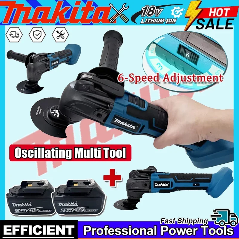 

Makita 20000OPM Electric Saw Woodworking Power Tool 600W Oscillating Multi Function Tool Trimmer Cutting for 21V 18V Battery