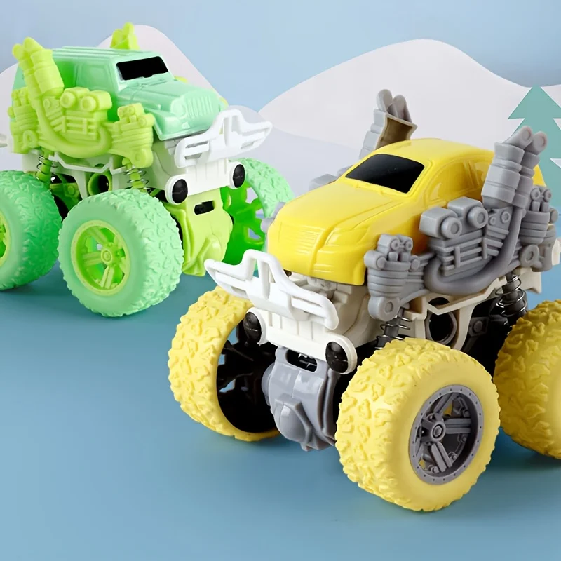 véhicule tout-terrain cascadeur à inertie motrice à quatre roues motrices, poussant vers l'avant, marche arrière par friction, 360 °   rotation, debout, cadeau idéal