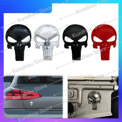 Metal Crânio Emblema para Airsoft Gun, Traseiro do carro Tronco Adesivo, Styling Acessórios, Styling Badge, Styling Badge, AR15, AK47, M4, M16