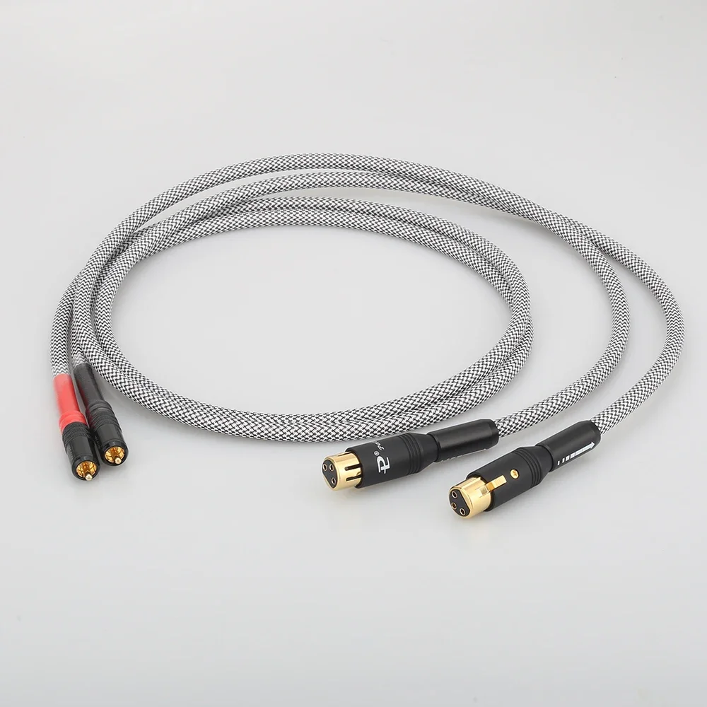 

A26 XW62 audio Signature1M OFC Silver-Plated RCA Male To XLR Male Female Plug Audio Cable