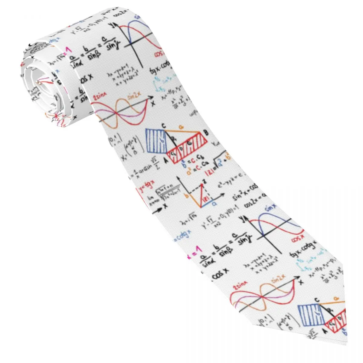 Mathematics Formulas Tie Numbers Business Neck Ties Male Retro Casual Necktie Accessories Great Quality Custom DIY Collar Tie