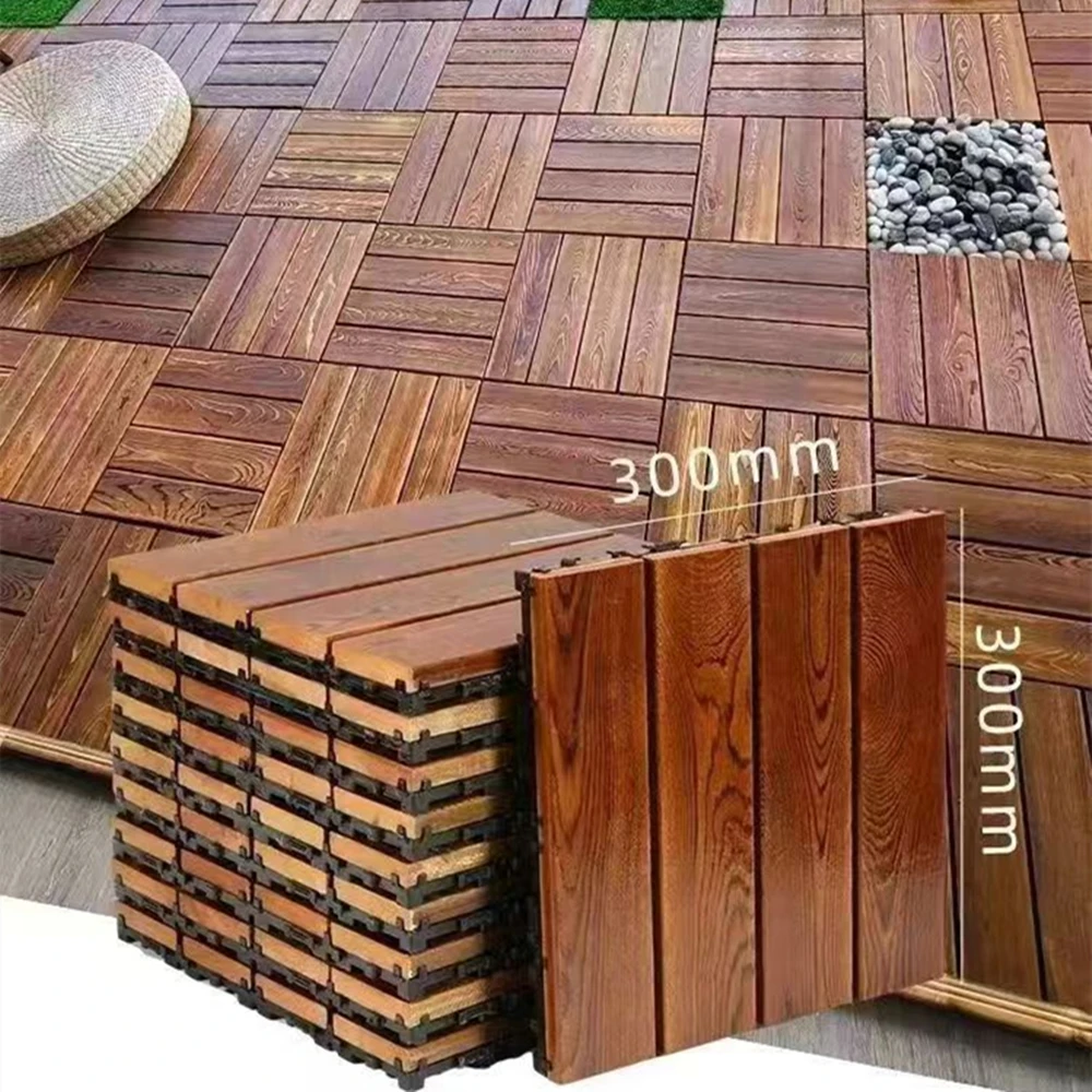 1sztDecoration Garden Floor Boards Outdoor Terrace Floor Wooden Deck Outdoor Floors for Home wodoodporne wszystko do kuchni i domu