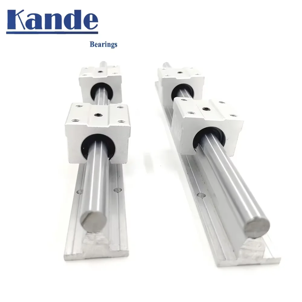 2set Linear Rail SBR16 300 350 400 450 500 550 600 700 800 900 1000mm 2pcs Linear Guide SBR16 + 4pcs SBR16UU Blocks for CNC