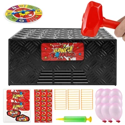 134Pcs Whack a Balloon Game Set Interactive Pop The Balloon Game Funny Tricky Balloon Desktop Board Games Reusable Explosion Box