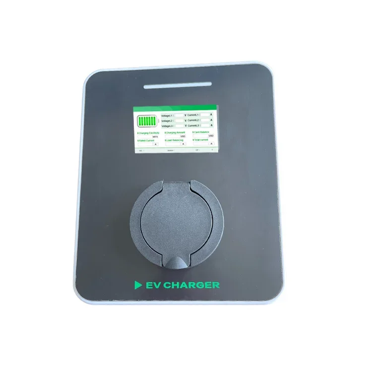 الحمل الديناميكي التجاري موازنة صندوق شاحن كهربائي ، EV محطة شحن المقبس دون كابل ، 22Kw 32A ، Ocpp1.6