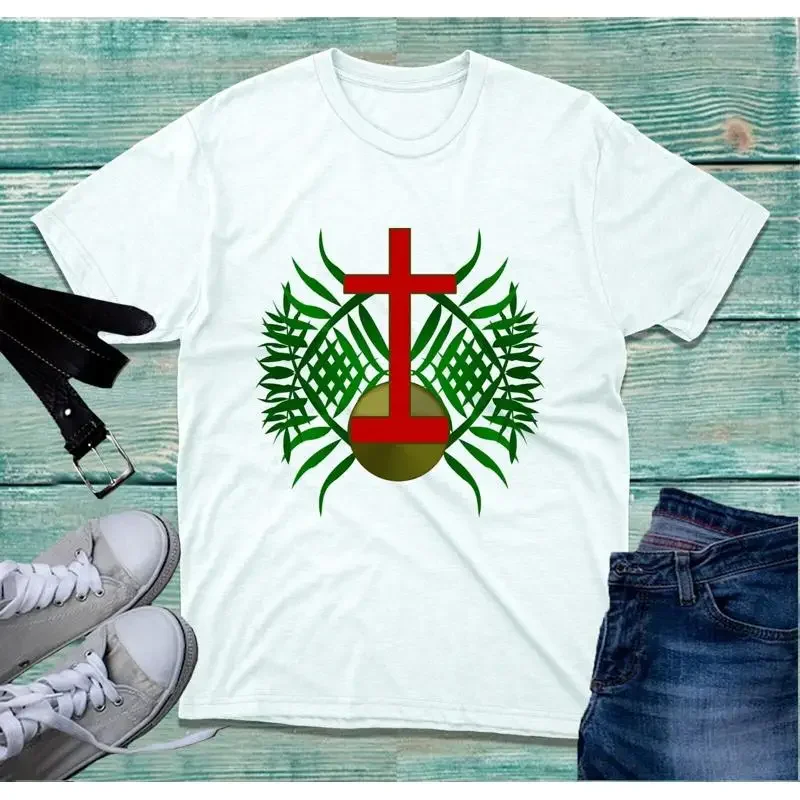 Palm Sunday Cross T Shirt Holy Week Christ Bible Verse Easter Christian Top