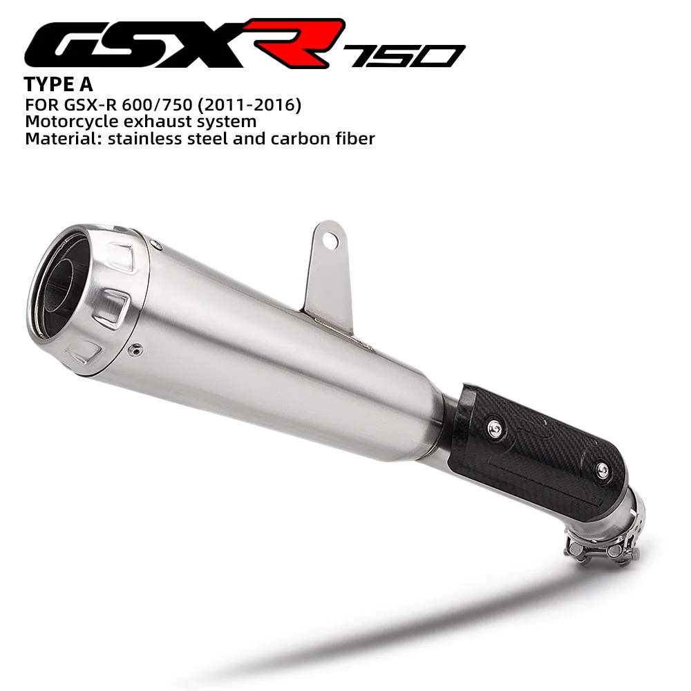 

Motorcycle Exhaust Escape System Mid Link Pipe Muffler For GSX-R 600 GSX-R 750 2011-2016