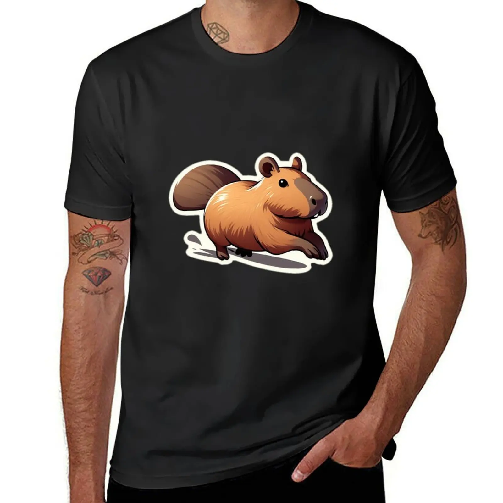 

Run Wild with the Capybara T-Shirt boys whites hippie clothes mens graphic t-shirts pack