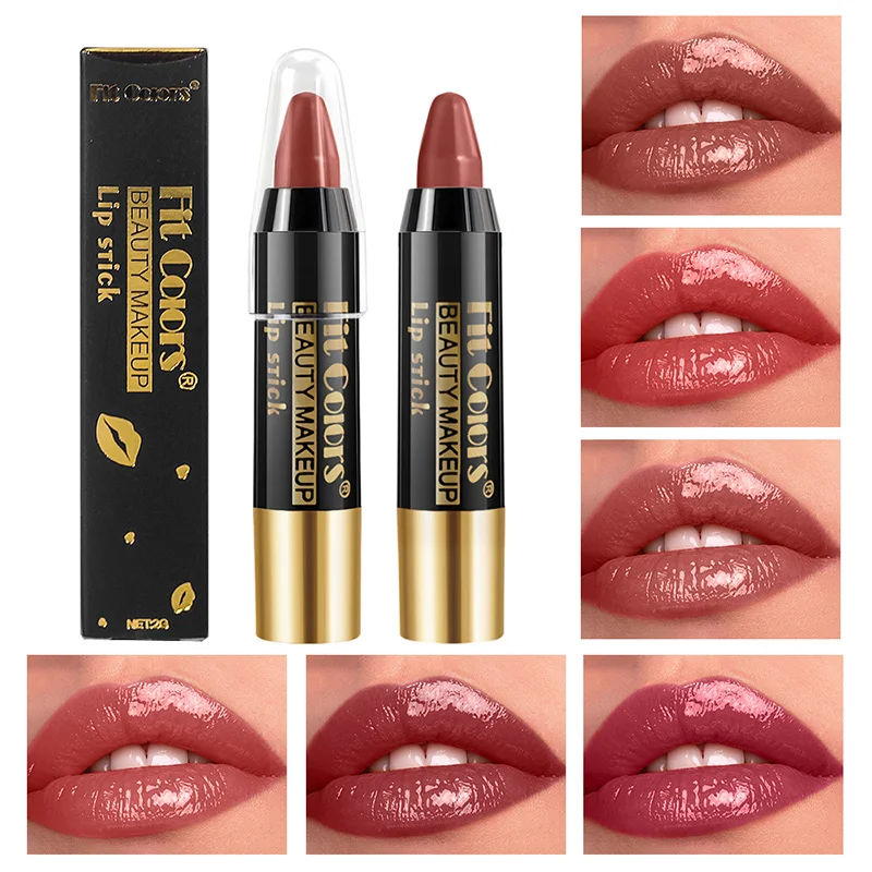 Fit Colors 6-Color Nourishing Lip Crayons - Velvet Finish, Hydrating, Non-Transfer, and Waterproof Lipsticks image 2