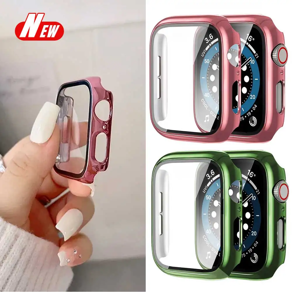 Стекло + крышка для Apple Watch Case серии 9-8 7 6 5 4 3 se 44 мм 40-42-38-41 мм 45 мм Бампер Защитная пленка для экрана Apple Watch Аксессуары Стекло + крышка для Apple Watch Case серии 9-8 7 6 5 4 3 se 44 мм 40-42-38-41 мм 45 мм Бампер Защитная пленка для экрана Apple Watch Аксессуары