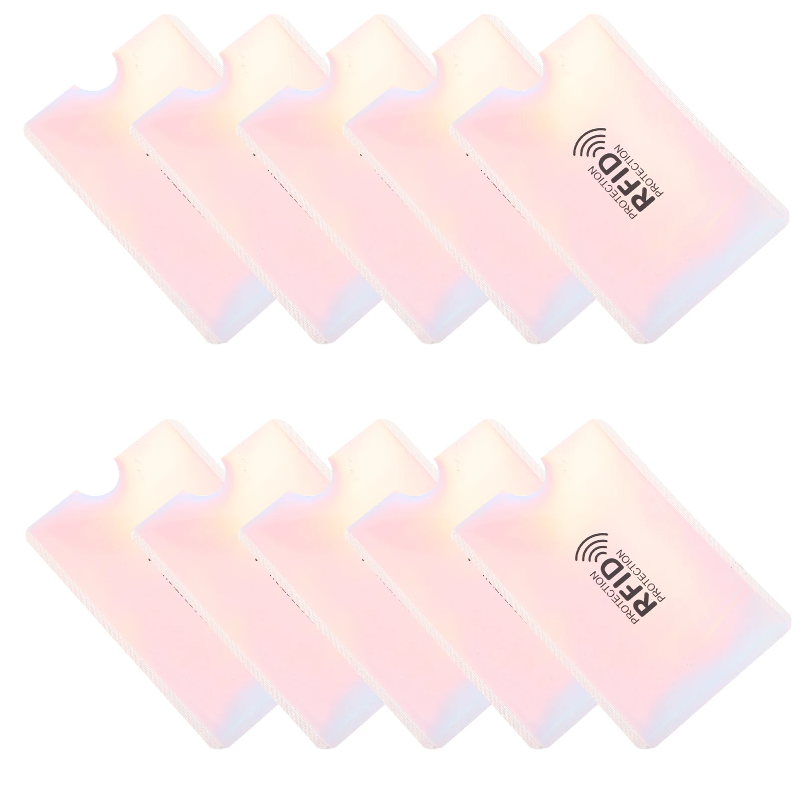 

10pcs Rfid Blocking Sleeves Id Protector Aluminum Foil Slim Lightweight Multiple Holder For Travel Business Shopping Credit