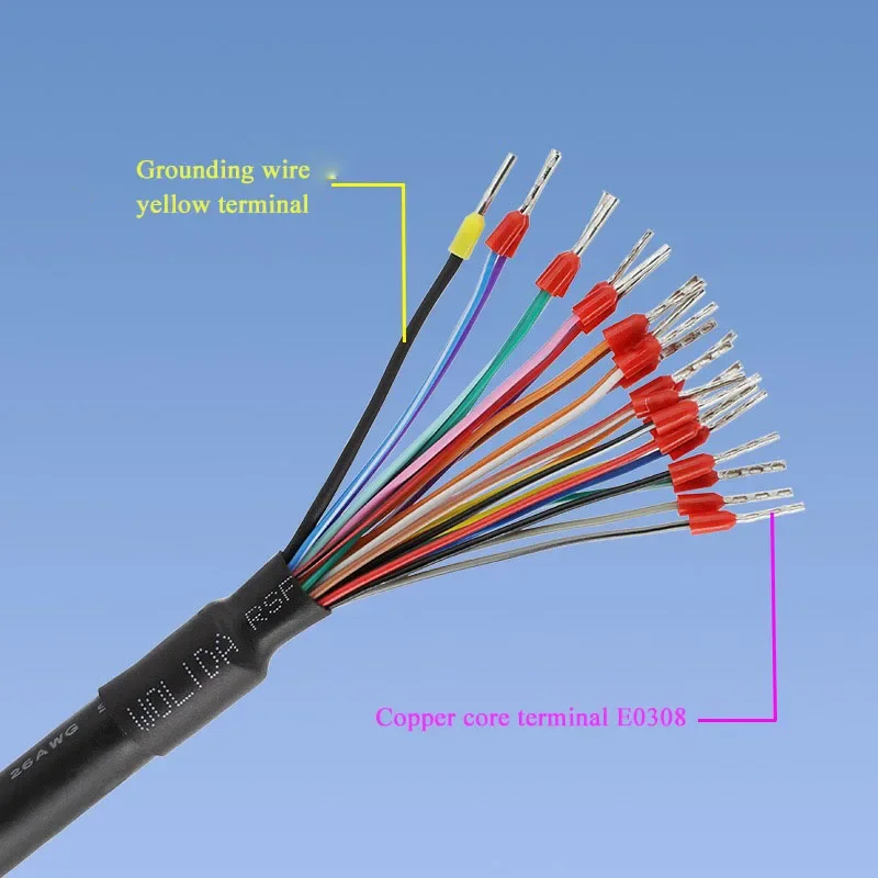 DB9/15/25 Single Head Terminal Connection Wire Copper 9/15/25 Pin Serial/Parallel Port Cable 24AWG 26AWG Dual Shielded Line