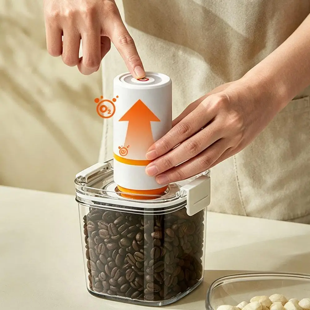 Electric Vacuum Food Storage Container One Touch Automatic Airtight Sealed Jar for Coffee Beans Tea Grains Nuts and Dry Food