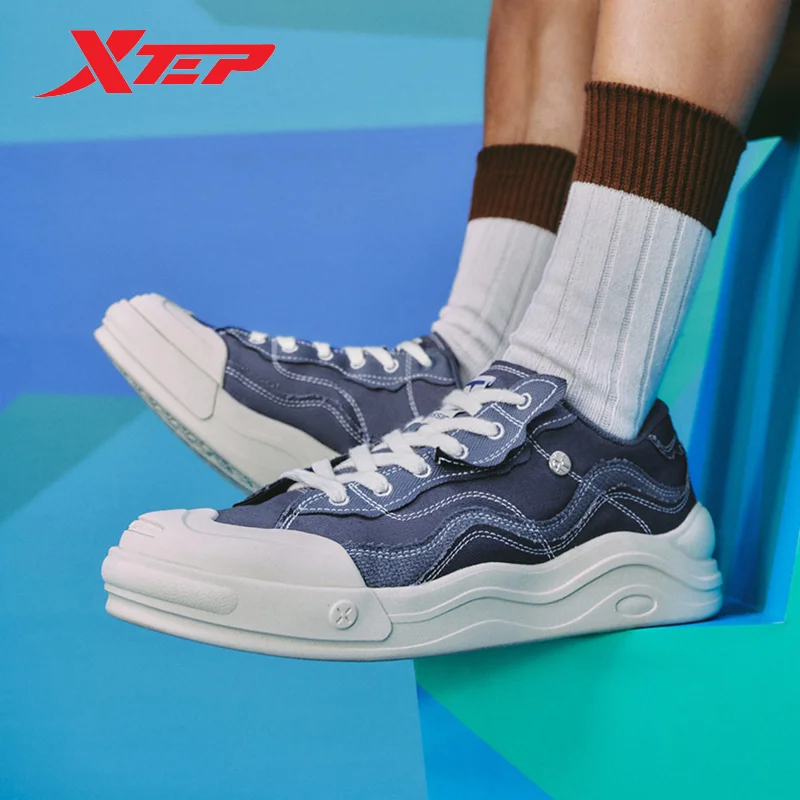 Xtep Skateboarding Shoes For Men 2024 Summer Fashion Men's Skate Shoes Breathable Soft Comfortable Outdoor Sneakers 876219310017