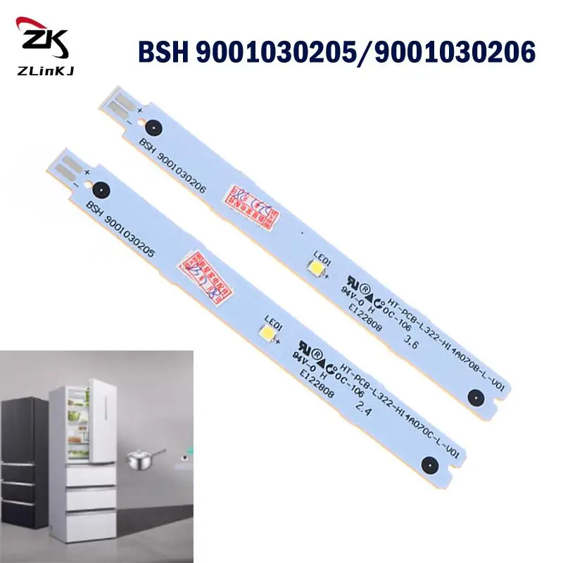 1Pc 3V/6V Refrigerator LED Light Strip For BSH 9001030205 9001030206 9001069888 Refrigeration Lamp Strip Lighting Accessories