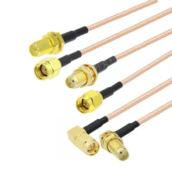 2pcs rg316 10cm sma zu sma männlich kabel rpsma weiblich stecker rf jack jumper pigtail verlängerung adapter kabel antenne