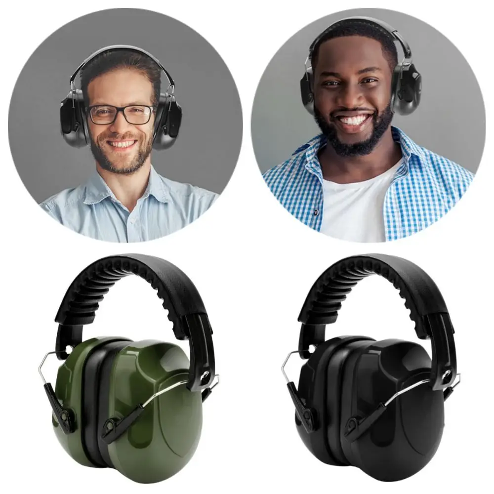 SNR-34dB Adjustable Head Earmuffs Noise Reduction Hearing Protection Ear Defenders Foldable Soundproof Ear Protector