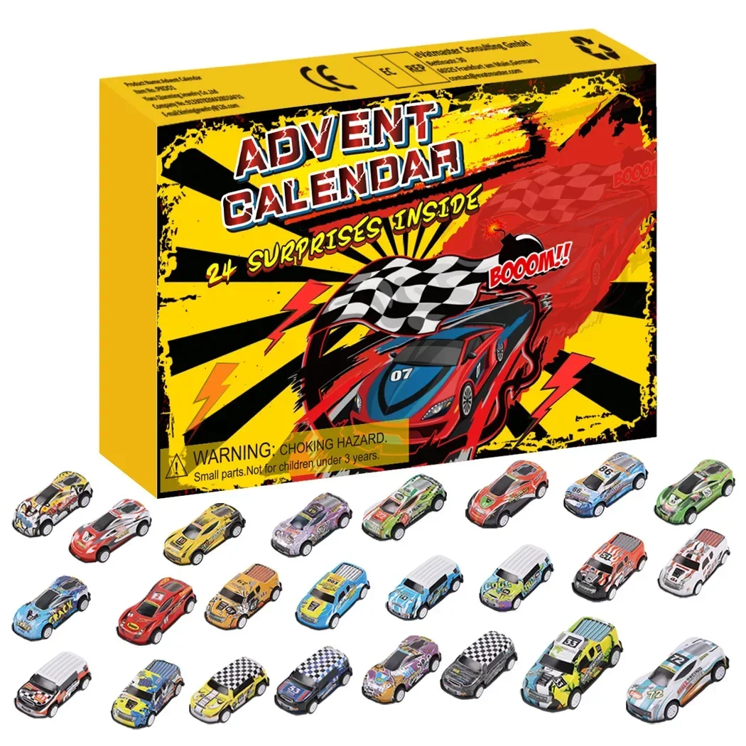 

Advent Calendar 2025 Kids 24PCS Christmas Countdown Calendar Race Car Toys Christmas Advent Calendar Party Favor Gift Boys Girls