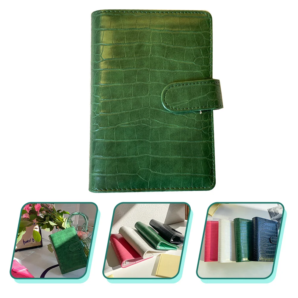 

Premium Crocodile Texture A6 Binder 6-Ring Portfolio Cash Budget Organizer Refillable Portable Notepad Cover Lightweight