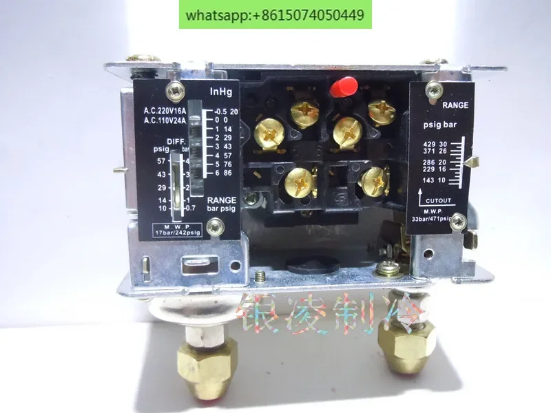 YK306圧力コントローラーエアコンチラー高圧および低圧スイッチシングルおよびダブル自動リセット圧力制御