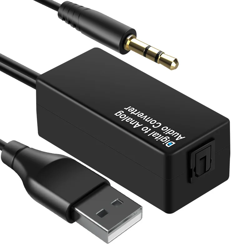 

Upgraded digital Fiber Optic Coaxial signal to analog Signal converter 3.5mm Audio To Digital TO Analog Converter