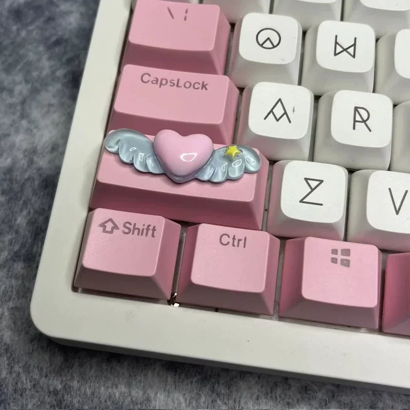 DIY Handmade Custom Bowknot l Wing Keycap Space 1.25U Alt Ctrl Cross Axis Game Mechanical Keyboard Keycap