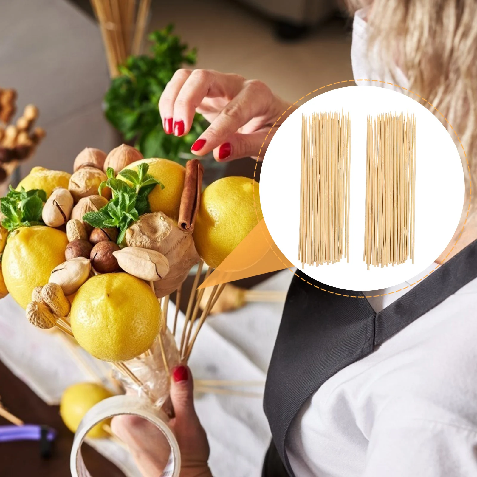 120 قطعة من أعواد باقة المواد المختارة أداة ترتيب الزهور ذاتية الصنع مثالية لحفلات الذكرى السنوية للزفاف في عيد الحب #4