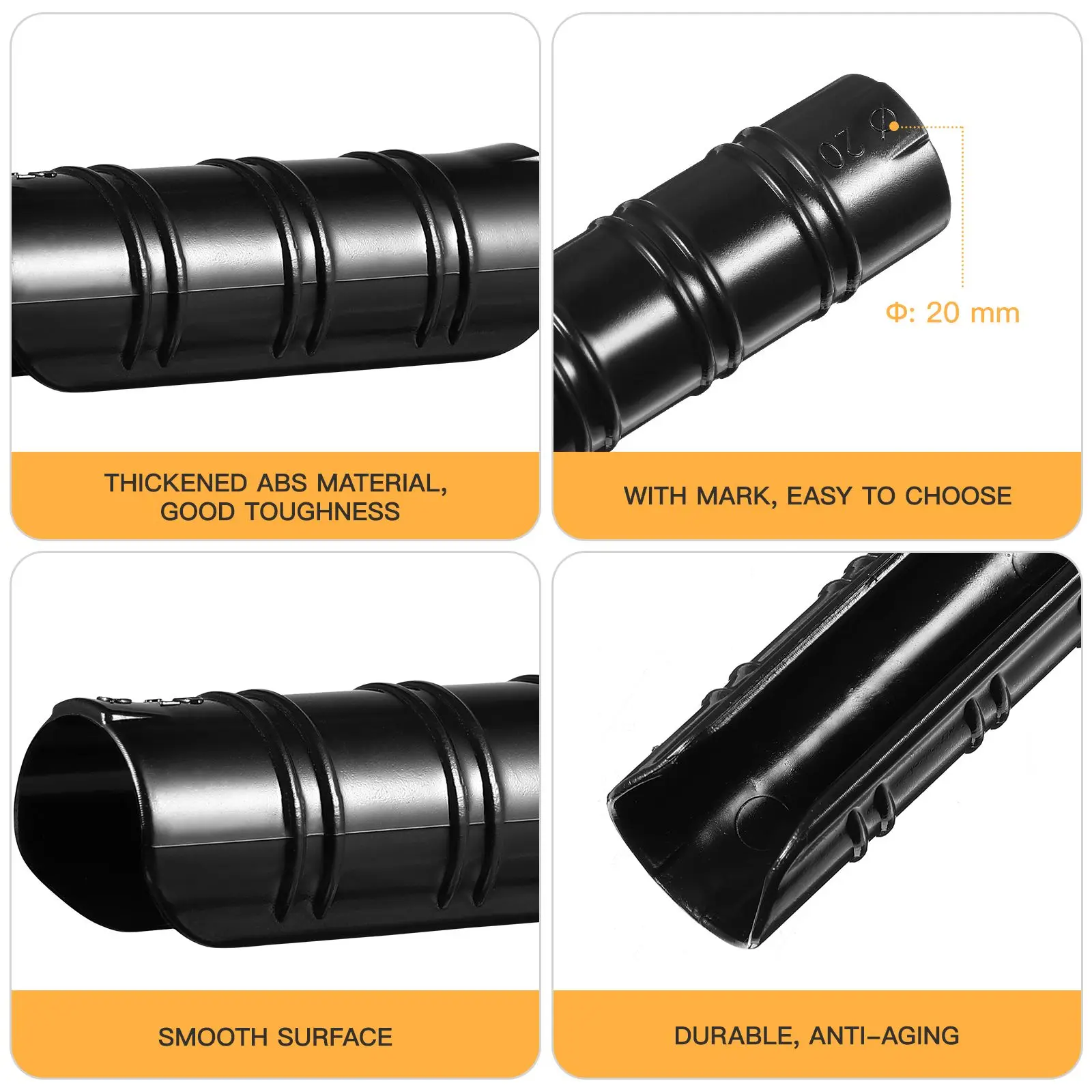 30 Pcs Snap Pipe Clips High Strength Durable Black Plastic Tube Clamps Greenhouse Frame Garden Buildings Reusable