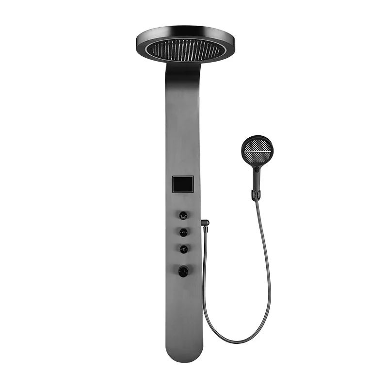 

Ambient light digital top spray household bathroom shower screen bath toilet bathroom bath set