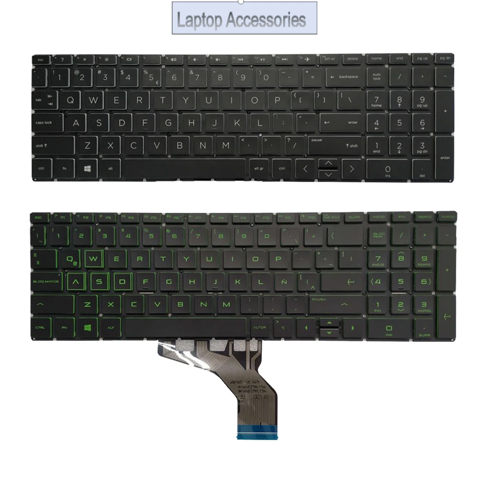 Backlit Russian/US/Spanish/Latin Keyboard For HP Pavilion 15-CW 15-DR 15-EC 15-CX 15-DK 15-DA 17-BY 17-CA 15-DY 15-CS DW