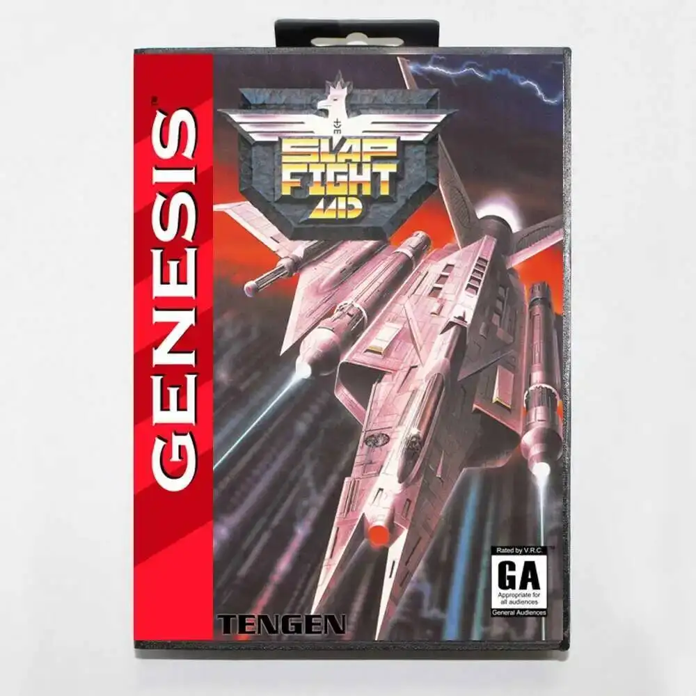 Slap Fight MD Game Card with Custom US Box for 16 Bit Sega Megadrive Genesis Console