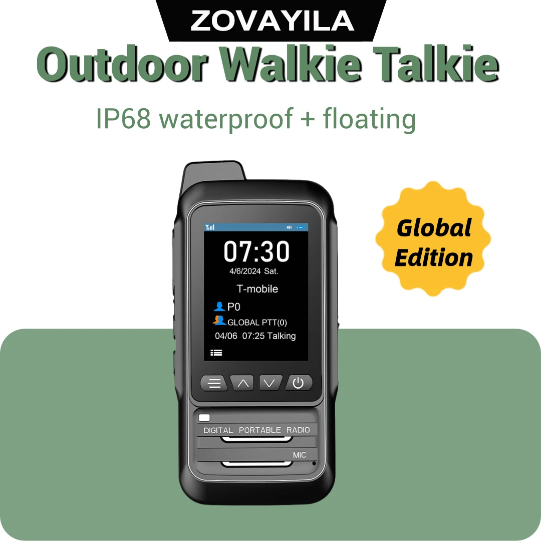 

Walkie-talkie 4G global waterproof large screen unlimited distance outdoor ZOVAYILA public network 5000 kilometers walkie-talkie