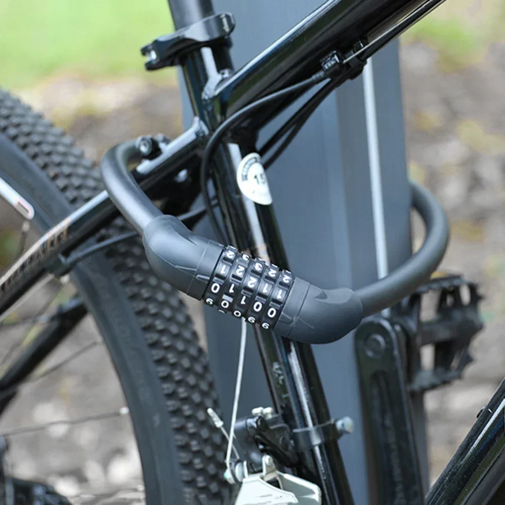 5 Digit Code Combination Bike Lock Zinc Alloy Bicycle Security Padlock MTB Anti-Theft Device Essential Equipment for Two-Wheeler