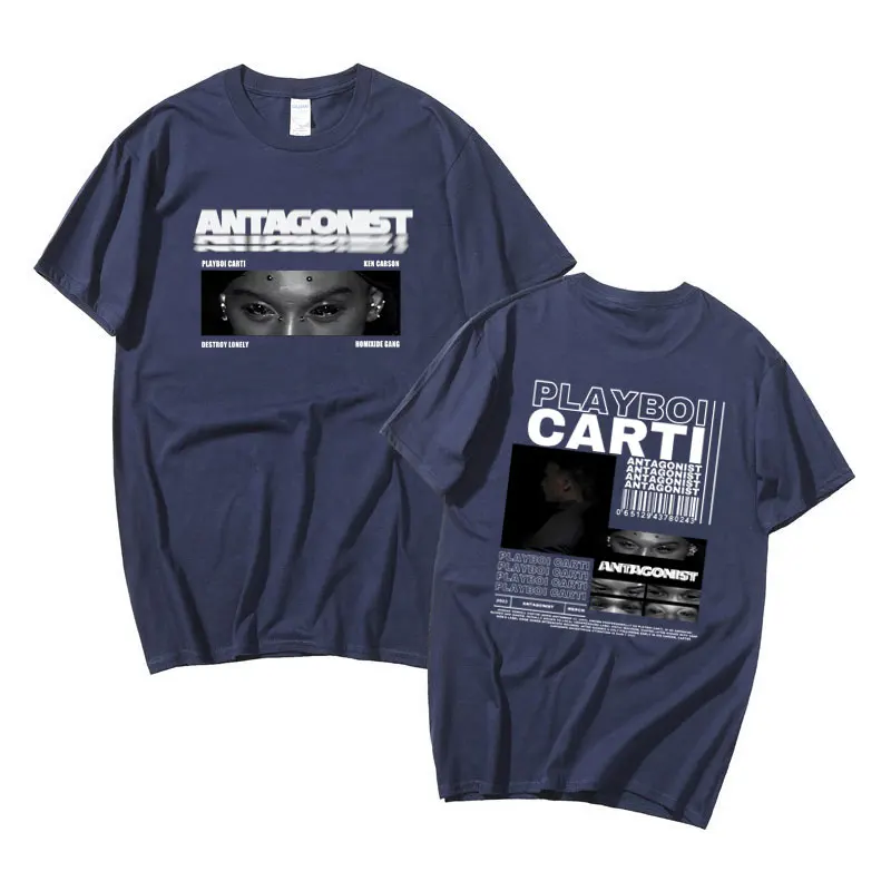 Rapper Playboi Carti Antagonist Album Graphic T Shirts 2024 Tour Concert Opium Fans T-shirt Men Women Hip Hop Oversized Tshirt