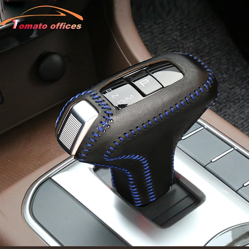 For Great Wall Cannon Gwm Poer Ute 2021 2022 Car Gear Shift Collars Cover Leather Head Knob Grip Covers Accessories 1pcs