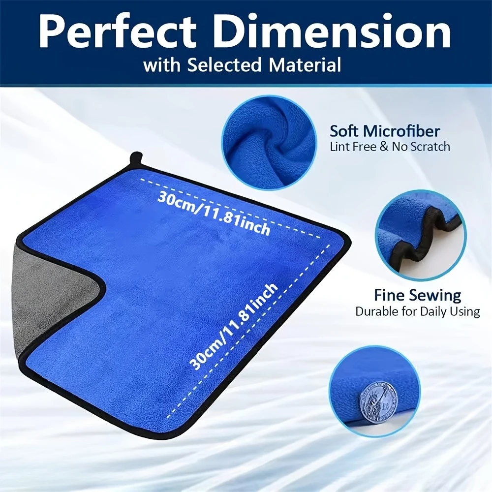 1-10枚入り マイクロファイバー製 車用クリーニングタオル - Microfiber Car Drying Towel Super Absorbent のレビューと価格