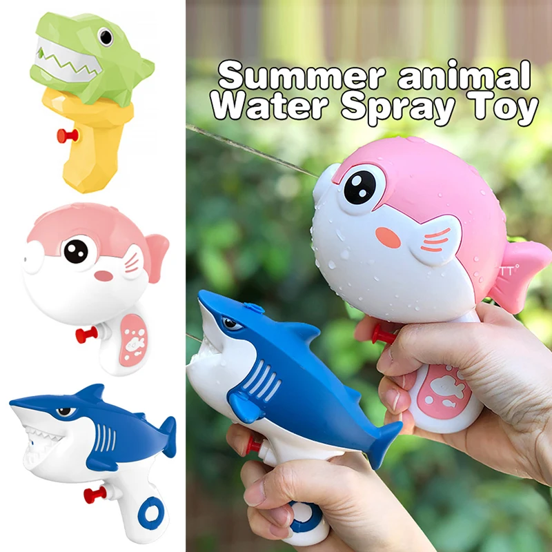

Cool Off this Summer with Shark, Crocodile, Pufferfish Cartoon Water Spray Toy; Ideal for Beach and Swimming Pool Games