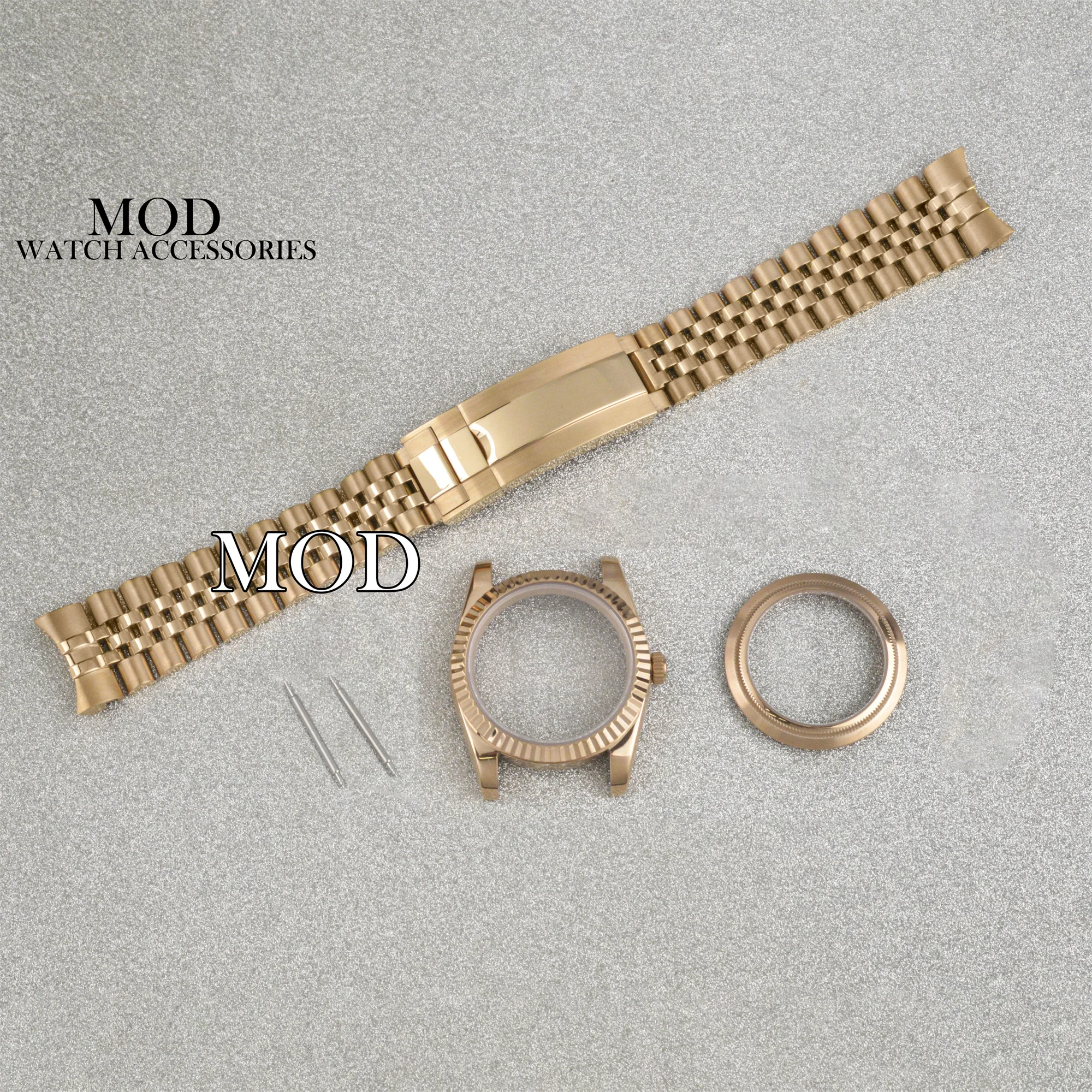 Watch Case for Datejust Parts 36/39mm NH35 Case Strap Solid Steel Jubilee Bracelet Band Sapphire Glass For NH35 Movement MOD