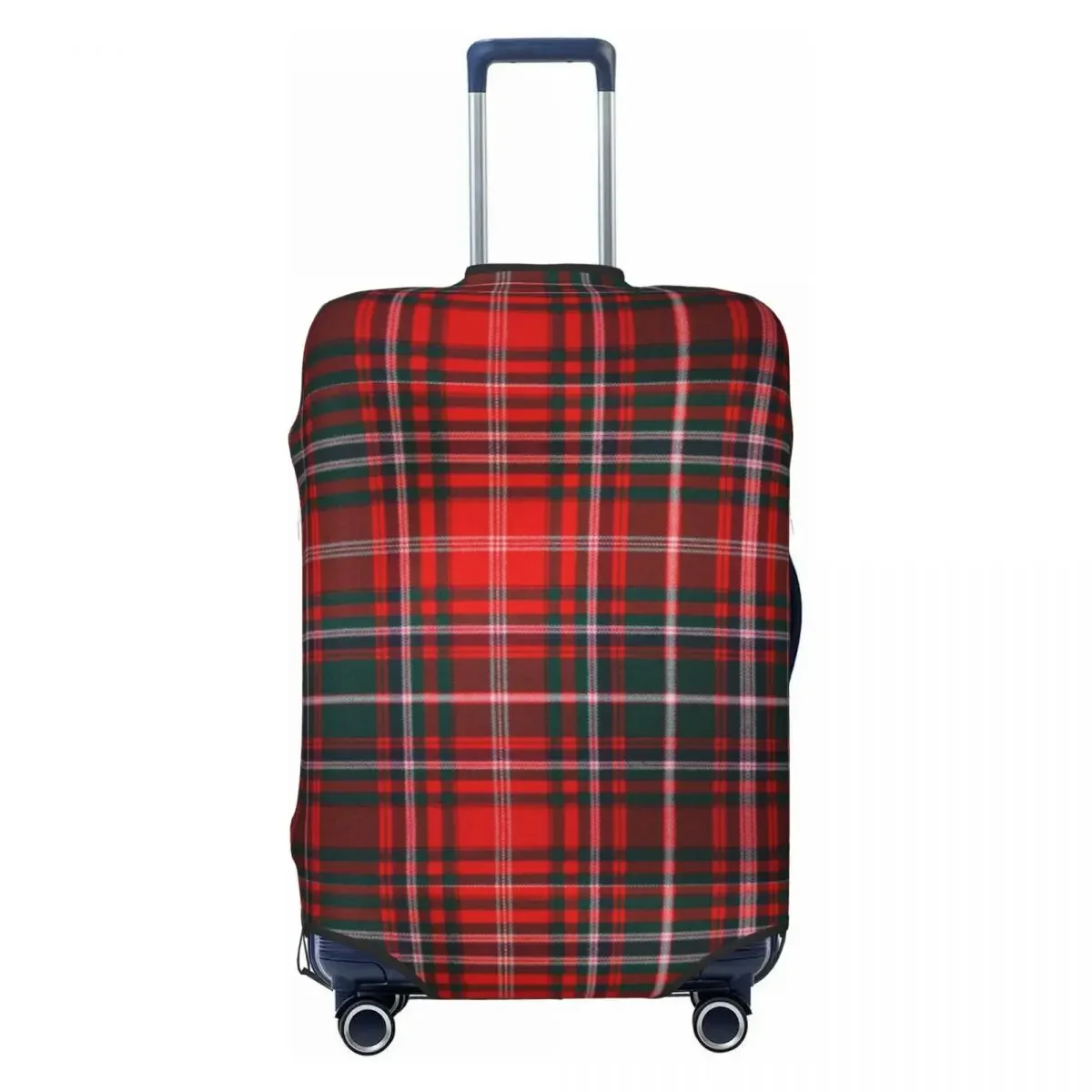 

Red Modern Tartan Plaid Suitcase Cover Dust Proof Fashion Gingham Luggage Protective Covers for 18-32 inch