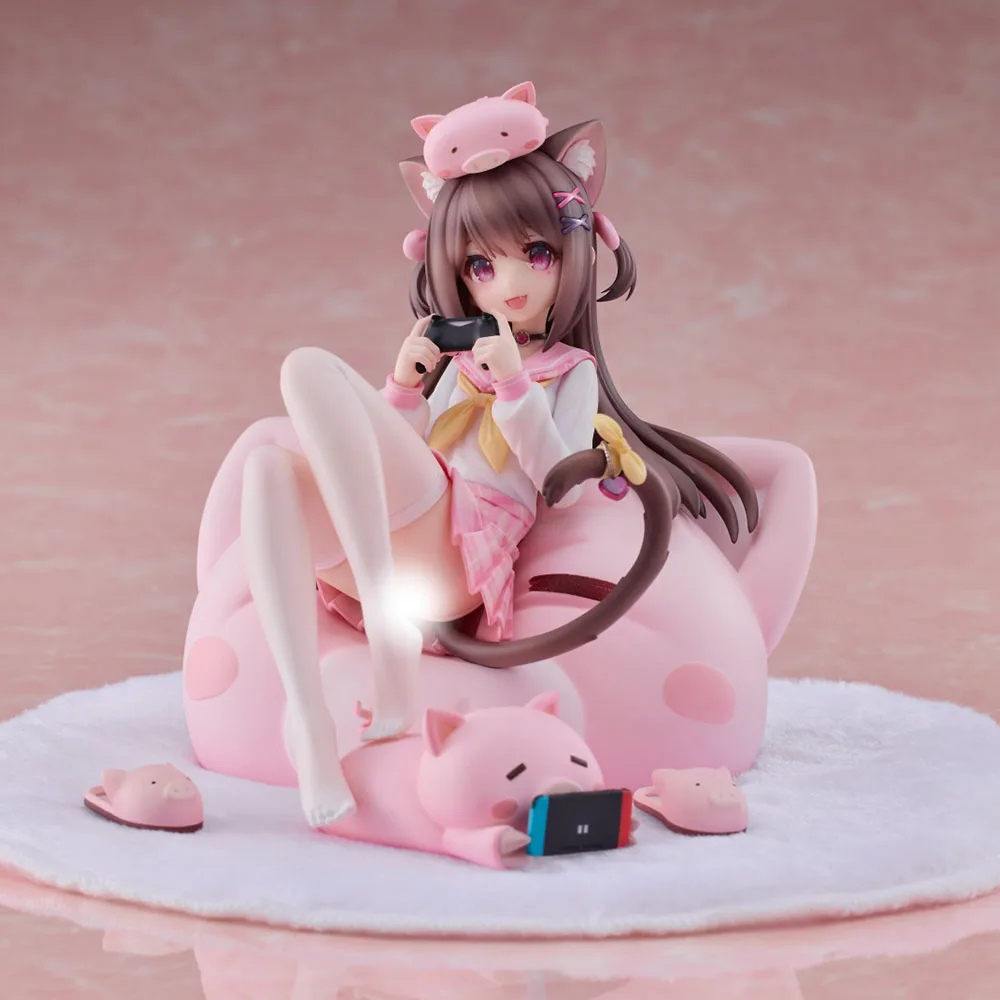 18CM Asaki Figur Schwein Prinzessin Anime Sitzhaltung Handwerk Tisch Dekoration Golf Modell Spielzeug Geschenk Sammlung Ornamente PVC