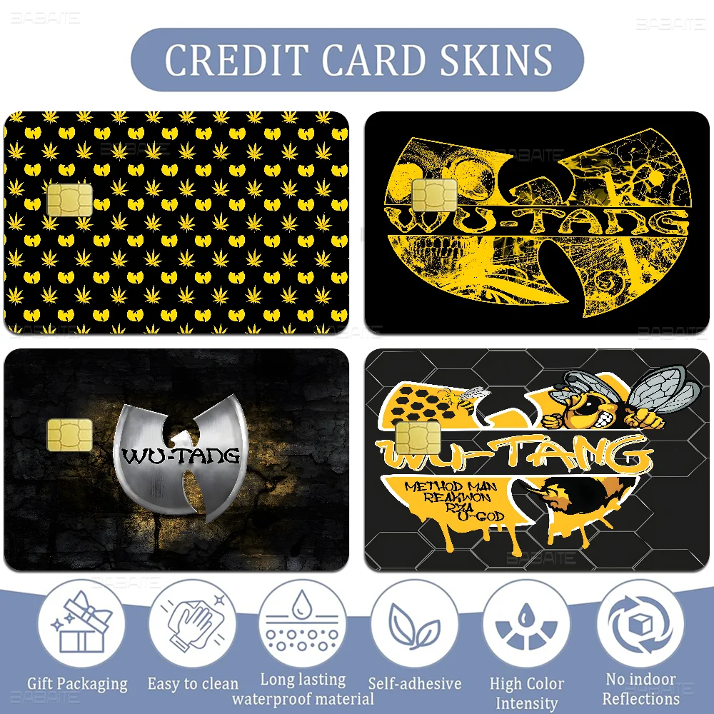 WU-T--TANG CLAN Matte Film Cover Skin Sticker for Credit Card Bank Debit Bus Card