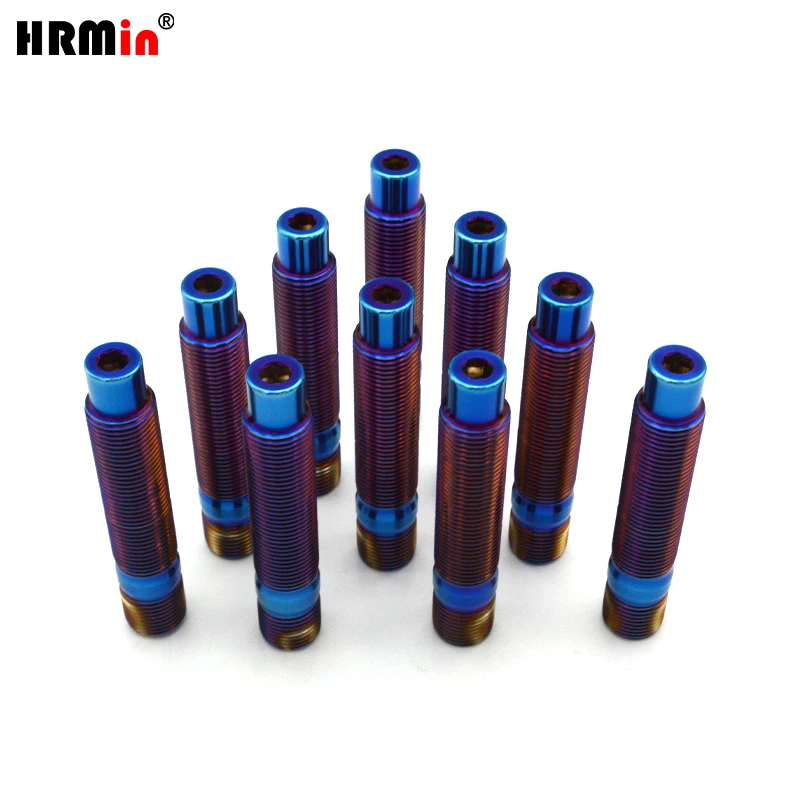 HRMin 10.9 grade Gr.5 titanium 20ps wheel stud titanium bolt titanium screw M14*1.5mm/M14*1.25mm  78mm long for racing car