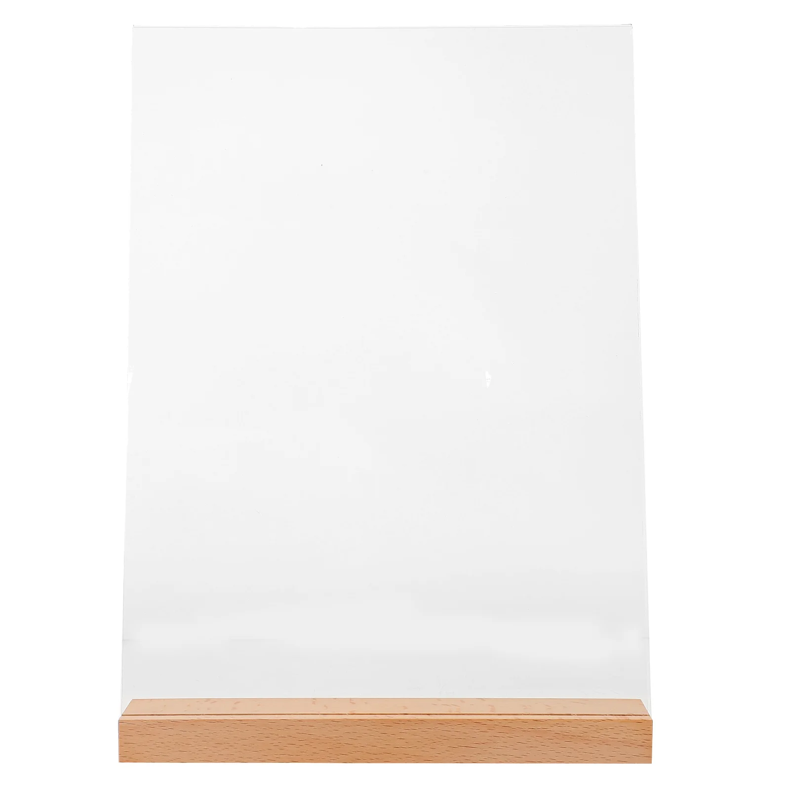 

Acrylic Sign Holder with Wood Base Table Top Sign Display Signs Ideal for Marketing Ads Restaurant Menus Bar Signs Promotions
