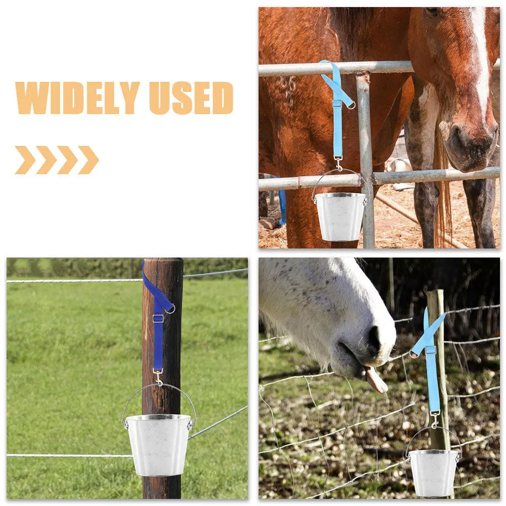 3Pcs Adjustable Horse Bucket Straps Nylon Water Bucket Hangers for Horse Feeding Watering Hanging Stable Barn Farm Outdoor