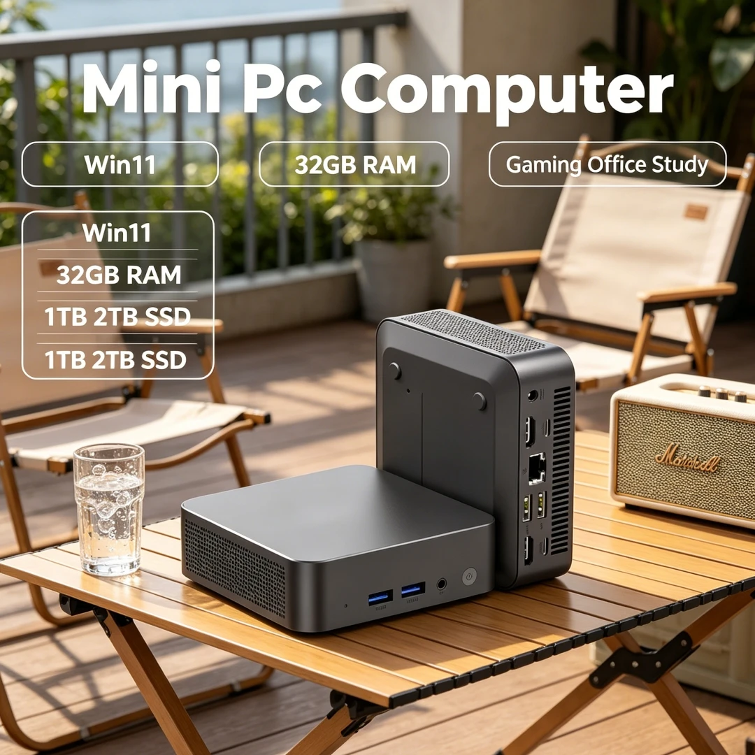 Elite Daily Use MINI Computer Core I3-6006U Windows 11 Pro 32GB RAM 1TB 2TB SSD WIFI6 BT5.2 4K HD Study Office PC