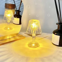 Led Diamond Table Lamp Rechargeable Night Lights Crystal Projection Desk Lamps Home Acrylic Xmas Decor Lighting Fixtures Gift