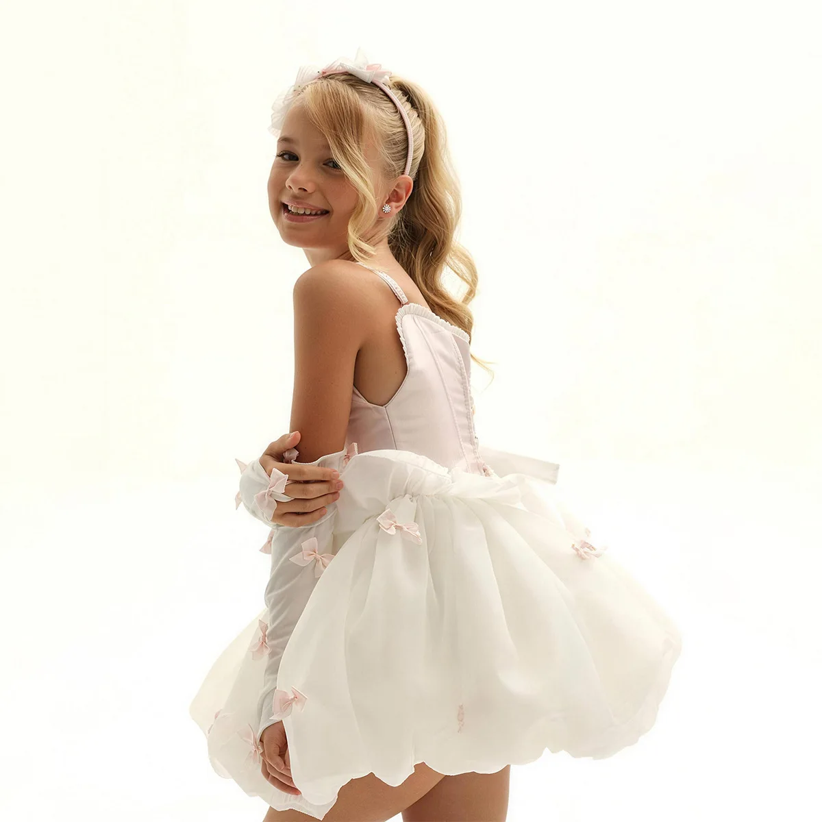 Children's Ballet Style Dance Dress Little Girl's Birthday Party Fluffy Princess Dress School Festival Performance Dress