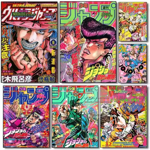 Anime JoJo Bizarre Adventure Poster Multi-Purpose Wall Art for Living Room Bedroom Office Hallway Bar Home Decor Gift Idea