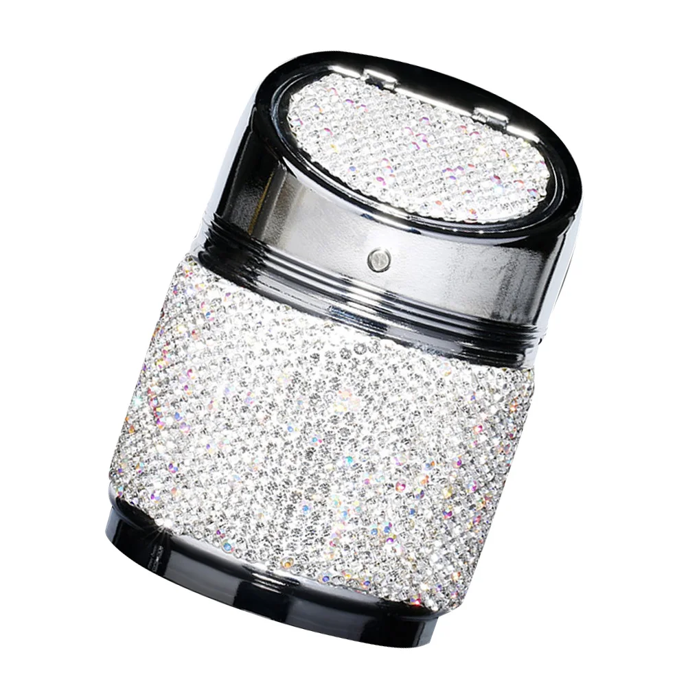 

Car Cigarette Ashtray Rhinestone Ash Holder For Women Auto Accessory Cup Holder Compatible Smoke Container Car Ashtray Female